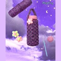 Túi Đựng Bình Nước(Kèm bình) Bằng Len Handmade 100%