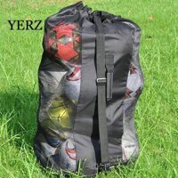 Túi đựng bóng lưới YZ Túi đựng bóng rổ hạng nặng chống nước Bóng chuyền 15-20 quả bóng Túi bóng đá lưới dây rút