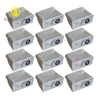 Túi đựng bụi 12 mảnh Vải không dệt màu trắng cho phụ kiện máy hút bụi Robot V12 V10 Túi đựng rác không dệt