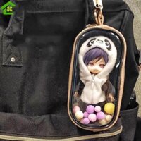 Túi đựng búp bê di động FUNG PVC, LinaBell BJD Doll OB11 Túi đi chơi búp bê, Túi ngoài trời trong suốt POP Mart Túi đi chơi búp bê Cotton PVC Móc chìa khóa