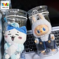 Túi đựng búp bê MMLUCK Labububububu, có móc khóa Túi trưng bày Labubububu hình trụ, Phụ kiện đồ chơi Túi đựng Labububupu di động chống bụi Quà tặng trẻ em