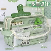 Túi đựng bút, Bút chì da PU năm lớp, Túi đựng bút cầm tay dung tích lớn đơn giản Quà tặng