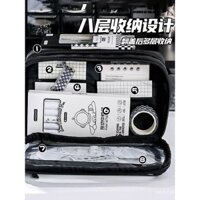 Túi đựng bút chì lớn cho bé trai, phong cách mới 2025, giá trị cao, hộp bút chì trong suốt cho bé gái, có thể đựng huy hiệu, thẻ nhỏ, hộp văn phòng phẩm lớn, hộp bút chì với thiết kế độc đáo