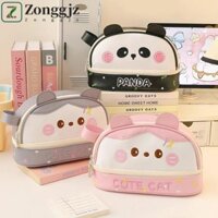 Túi đựng bút chì PU dễ thương ZONGGJZ, Túi đựng bút mèo con PU dung tích lớn, Phim hoạt hình chống nước cho mèo Kawaii Động vật Túi đựng văn phòng phẩm Quà tặng trẻ em
