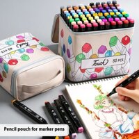 Túi đựng bút đánh dấu có hộp đựng bút chì đế 40 / 60 / 80 màu Hộp đựng bút màu nước Sản phẩm không bao gồm bút Túi xách di động