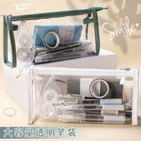 Túi Đựng Bút dụng cụ học tập Túi đựng bút trong suốt hộp đựng văn phòng phẩm kiểu instagram dành cho học sinh trung học phổ thông dành cho nữ sinh trung học cơ sở và trung học phổ thông cỡ lớn Túi đựng văn phòng phẩm kiểu instagram giá trị cao Hộp bút chì