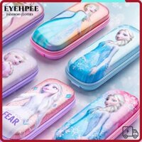 Túi đựng bút EYEHPEE Anna Elsa, Túi đựng bút tinh tế đông lạnh, Phim hoạt hình chống nước EVA bông tuyết Dây kéo văn phòng phẩm tổ chức bé gái