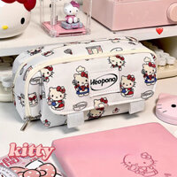 Túi đựng bút Hello Kitty cho học sinh, hộp đựng bút lớn, túi lưu trữ văn phòng phẩm dạng vỏ sò, túi đựng bút