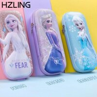 Túi đựng bút HZLING Anna Elsa, Túi đựng bút dây kéo bông tuyết đông lạnh, Hộp bút chì EVA tinh tế chống bụi bẩn hoạt hình cho bé gái