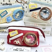 Túi đựng bút Itabag DITIPOO, Túi đựng mỹ phẩm dung tích lớn Bút chì, Đồ dùng sáng tạo Văn phòng phẩm Túi đựng bút dây kéo đa chức năng