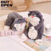 Túi đựng bút mèo OUTOPEN Lucifer, Bút chì sang trọng dung tích lớn, Túi văn phòng phẩm hoạt hình đa chức năng