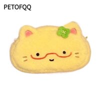 Túi đựng bút PETOFQQ, Bút chì mèo con trứng tráng sang trọng, Phim hoạt hình dễ thương Dung tích lớn Túi văn phòng phẩm đa chức năng