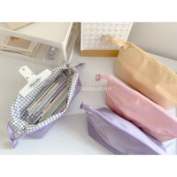 Túi đựng bút siêu to Pool Pencil Case màu pastel hoạ tiết caro