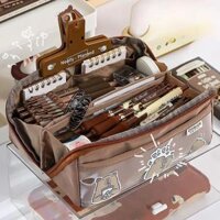 Túi Đựng Bút Trong Suốt 10 Tầng Dung Lượng Cao Hộp Đựng Bút Chì Đa Năng Nylon Dành Cho Trẻ Em Có Vẻ Ngoài Đẹp Trai