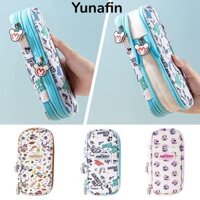 Túi đựng bút YUNAFIN, Túi đựng bút chì dung tích lớn hoạt hình, Quà tặng học sinh Mickey Minnie Pencil chất lượng cao
