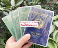 Túi đựng căn cước công dân, sổ hồng, giấy A4, A5, A3, Sổ hộ khẩu, thẻ bảo hiểm y tế, passport... dẻo trong, có nắp đậy - 1 vỏ hộ chiếu