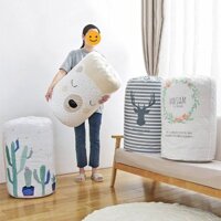 Túi Đựng Chăn Ga Gối, Túi Đựng Quần Áo Chống Ẩm Rút Dây Siêu Bền -TC Mart