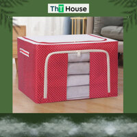 Túi đựng chăn màn khung sắt cao cấp, Giỏ đựng quần áo chất liệu vải chống thấm nước cực xịn rất tiện lợi