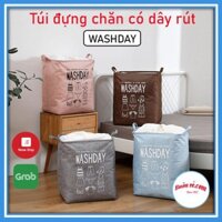 Túi đựng chăn màn, quần áo,... Size lớn vải bố khung sắt có dây rút Washday 01117 Buôn Rẻ tnb33