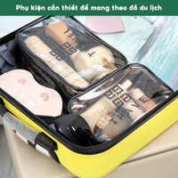 Túi Đựng chất làm đẹp trang sức đẹp Đồ make up HGHOME suốt trong quãng đựng nhiều thứ đồ Đi Phượt tư nhân tiện ích [ HÀN