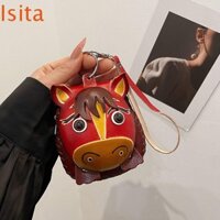 Túi đựng chìa khóa Mini ISITAFTB Pony, Túi đựng chìa khóa ô tô chất lượng cao cung hoàng đạo, Hộp đựng móc khóa bỏ túi đa chức năng cao cấp Creative Horse Túi đựng son môi