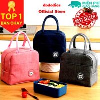 Túi đựng cơm giữ nhiệt dododios đựng hộp cơm văn phòng size lớn đơn sắc khóa kéo, tay xách tiện dụng, Túi Giữ Nhiệt Đựng Hộp Cơm 2 Ngăn  Chọn Màu Túi Giữ Nhiệt Đựng Cặp Lồng Cơm Nhiều Màu  Chống Thấm Nước Chính Hãng dododios - Tím