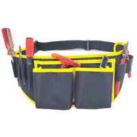 Túi dụng cụ bằng vải Oxford túi thắt lưng dày sửa chữa Túi treo thợ điện chịu mài mòn màu vàng đen dụng cụ phần cứng Túi đôi thắt lưng