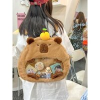 Túi đựng đau cỡ lớn cappbara capybara Ba lô đáng yêu Instagram Ba lô đồ chơi sang trọng