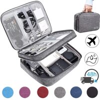 Túi Đựng Dây Cáp USB Kỹ Thuật Số Đa Năng Có Khóa Kéo Tiện Dụng Mang Theo Du Lịch
