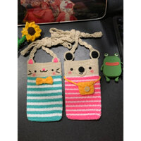 Túi đựng điện thoại bằng len Handmade nhiều mẫu