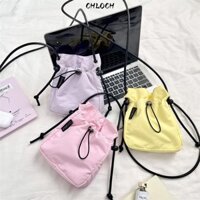 Túi đựng điện thoại di động CHLOCH, Túi đeo vai dung tích lớn nhẹ, Túi vải nhỏ màu trơn