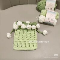 Túi đựng điện thoại hoa len handmade