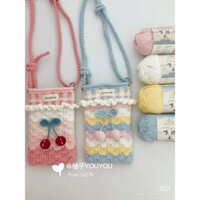 Túi đựng điện thoại len handmade