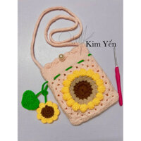 Túi đựng điện thoại,túi xách handmade,túi len đeo chéo,túi xách nữ handmade