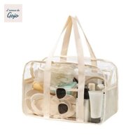 Túi đựng đồ bơi GOJO, Túi trang điểm trong suốt chống thấm nước dung tích lớn, Túi đựng mỹ phẩm đi biển di động Túi đựng mỹ phẩm PVC Túi xách đi biển bơi lội