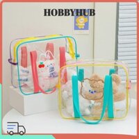 Túi đựng đồ bơi HOBBYHUB, Túi xách thạch trong suốt PVC, Túi đi biển hoạt hình dung tích lớn chống nước dễ thương mùa hè