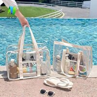 Túi đựng đồ bơi NEXUSF, Túi trang điểm trong suốt PVC chống thấm nước, Túi đựng mỹ phẩm đi biển dung tích lớn di động Túi đựng mỹ phẩm Túi xách đi biển Bơi lội