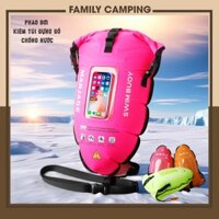 Túi đựng đồ chống nước kiêm phao bơi 30 Lit, túi khí riêng kèm còi cứu hộ và ngăn sử dụng điện thoại