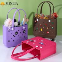 Túi đựng đồ đi biển MINLIA, Giỏ đựng thú cưng Túi xách thời trang nữ, Túi xách thời trang chống nước di động DIY Phim hoạt hình Túi mua sắm dung tích lớn Kỳ nghỉ