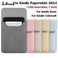 Túi đựng đồ LISHUANG, Túi đọc sách điện tử siêu mỏng 6,8 7 inch, Túi chèn PU chống sốc chất lượng cao cho Kindle Paperwhite 2024 / Colorsoft Signature Edition