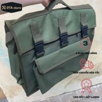 Túi đựng đồ nghề cho thợ điện, thợ mộc, điện lạnh 50cm vải nhựa bạt dày dặn siêu bền màu xanh lính cao cấp