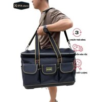 Túi đựng đồ nghề dụng cụ sửa chữa chống nước nắp vuông, túi đồ nghề đế nhựa 2 kích cỡ 17inch, 20inch cao cấp