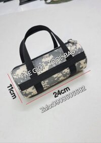 Túi Đựng Đồ Nghề Mini Phi Tròn Hàng Dày (Rằn Ri Lính Mỹ) Dây kéo số 10 Đầu khóa 10li- chịu Tải