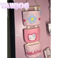 Túi đựng đồ treo TAWJOG, Kệ sắp xếp Hello Kitty bằng vải Polyester, Anime 3 lớp đồ lặt vặt Đồ lót Tất sắp xếp tại nhà