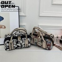 Túi đựng đồ vệ sinh OUTOPEN, Túi đựng mỹ phẩm dung tích lớn loại hộp, Túi xách vải hoạt hình dễ thương di động