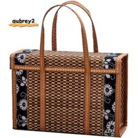 Túi đựng đồ Wicker Tay cầm cỏ Mây Giỏ tre có thể gập lại