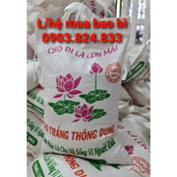 Túi đựng gạo THÔNG DỤNG IN HOA SEN (bao 10kg) có quai,đẹp chắc chắn (combo 100 cái)