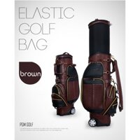 Túi Đựng gậy Golf chất liệu da cao cấp QB043 bánh xe kéo, khóa mã an toàn đi hàng không