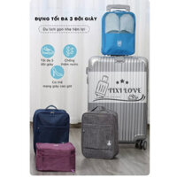Túi đựng giày dép du lịch, túi để giày dép gắn vali tiện dụng chống nước nhiều màu