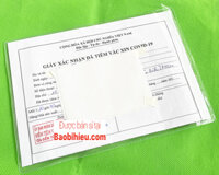 Túi đựng giấy tờ khổ A5 bằng nhựa dẻo PVC sổ đăng kiểm, giấy chứng nhận tiêm vacxin, hoá đơn... bamarau - Loại có nắp đậy